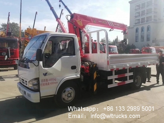 ISUZU 4ton hydraulic arm crane truck