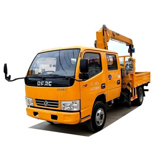 Dongfeng Double row 3 ton dump truck with crane