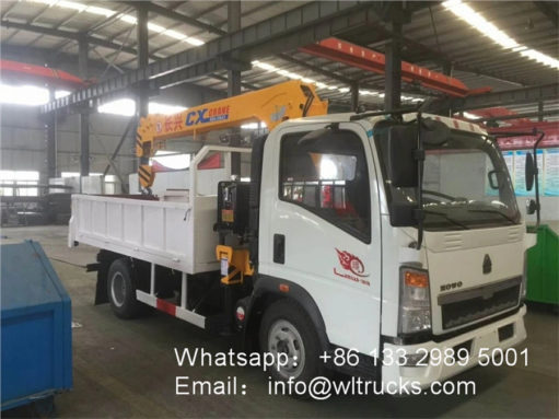 HOWO 3 ton truck crane