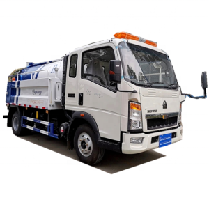 HOWO 8000liter sewer jetting sewage suction truck