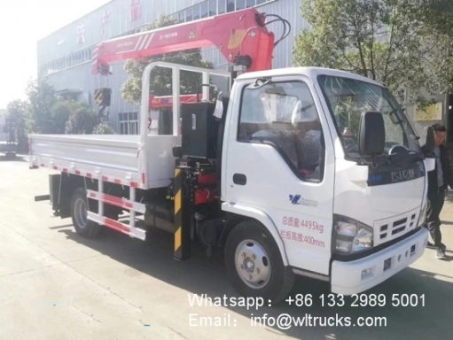 ISUZU hydraulic arm crane truck