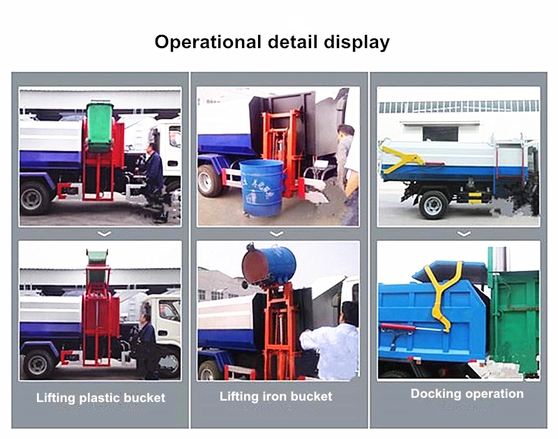 Structure picture of the detailed composition of the garbage truck