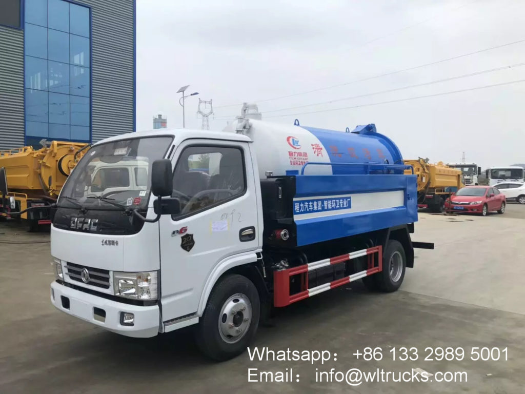 5m3 High pressure cleaning jetting sewage suction truck