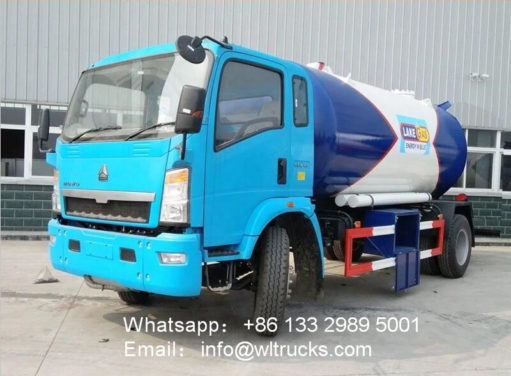 HOWO 12000liter lpg refilling truck