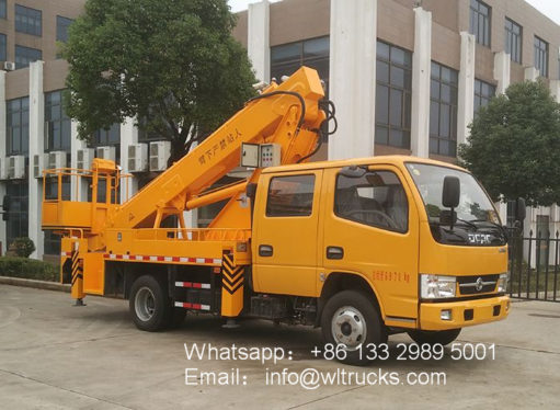 Dongfeng 14m to 16m telescopic arm aerial platform truck