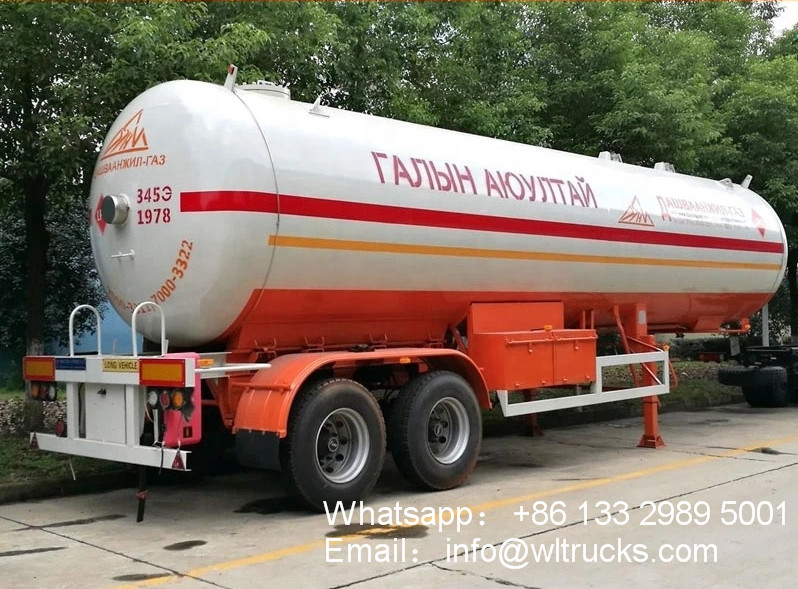 2 Axles 45000liters lpg tanker trailer