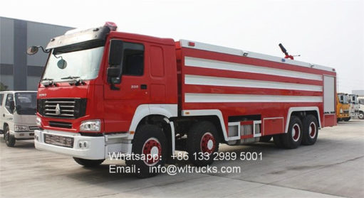 8x4 Sinotruk howo 25 ton 25000L rescue fire truck