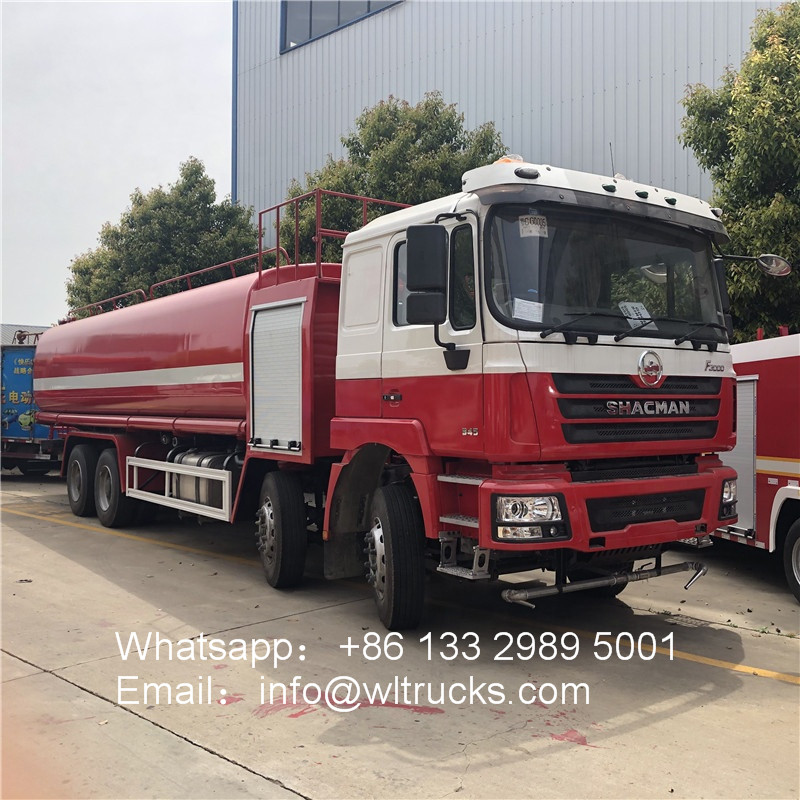 8x4 Shacman 25000 liter fire water tank truck