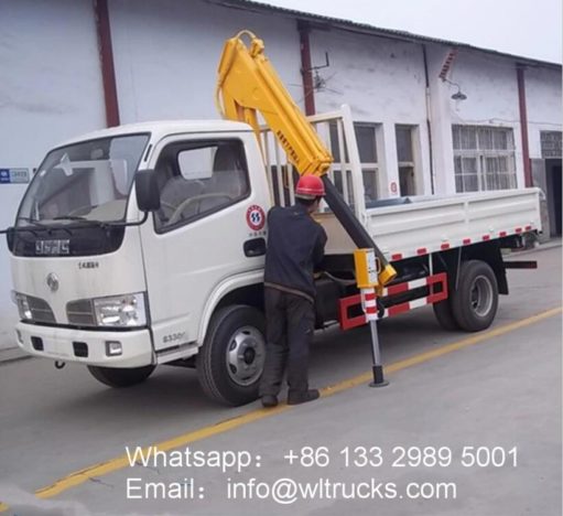 3 ton folding arm truck mounted crane