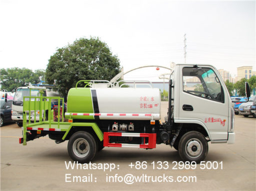 3 ton small water bowser truck