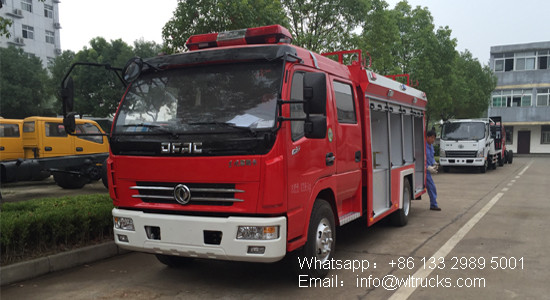 3.5 ton Water Tank Fire Truck Technical Specification