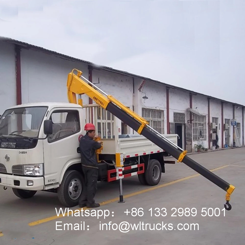 Dongfeng 2ton 3ton folding arm truck mounted crane