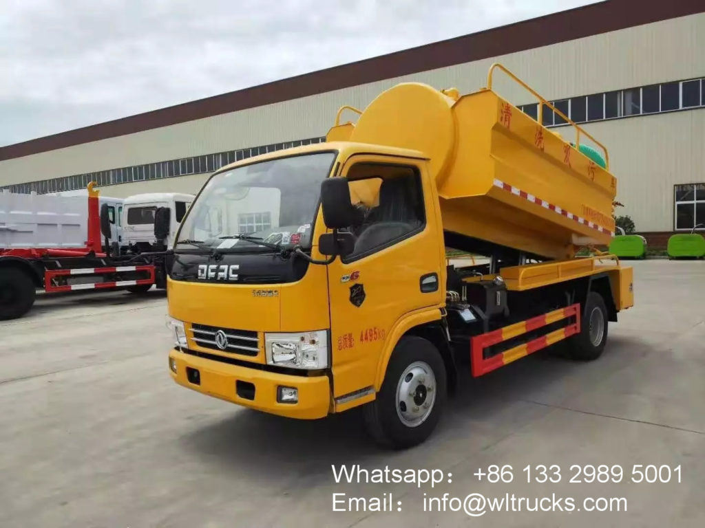 5m3 High pressure cleaning sewage suction truck for sale