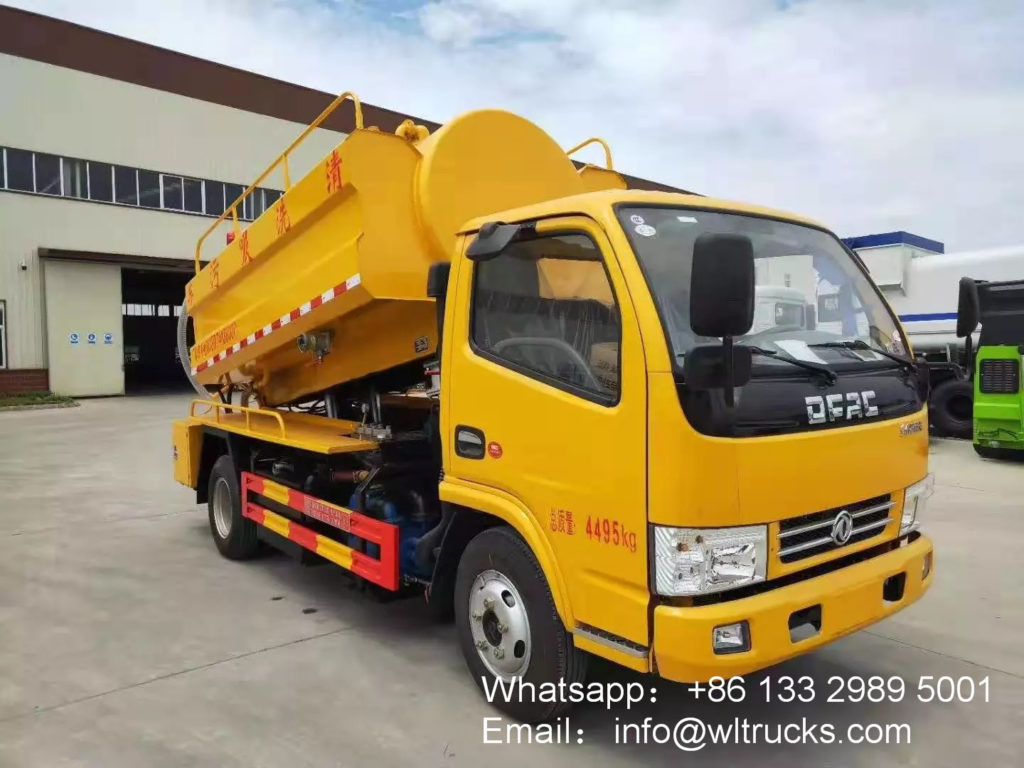 5m3 High pressure jetting sewage suction truck for sale