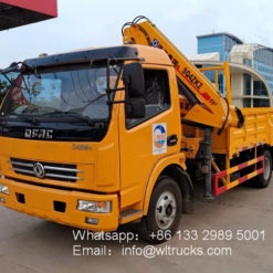 Dongfeng 4ton to 5ton folding arm mobile truck crane