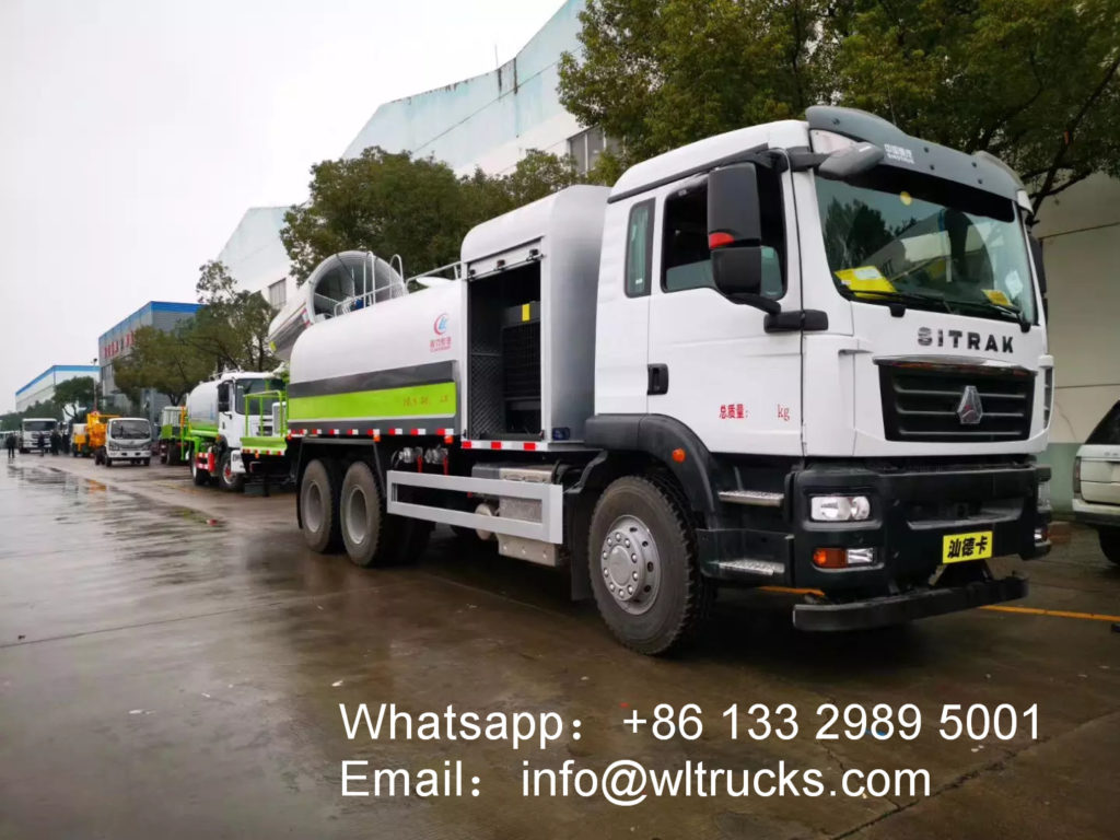 6X4 HOWO 100m 16m3 disinfection truck