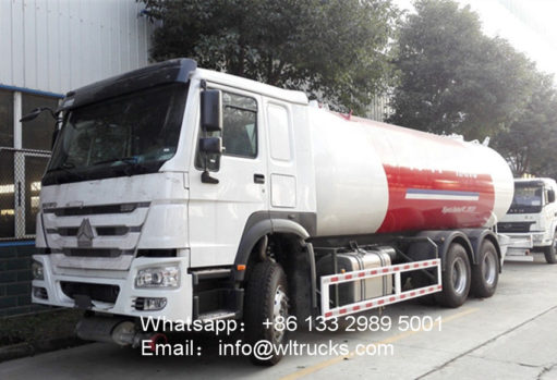 6X4 Sinotruk Howo 20000L to 25000L lpg truck