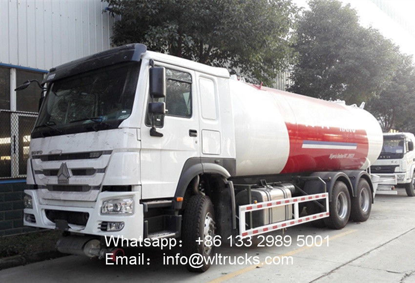 6X4 Sinotruk Howo 20000L to 25000L lpg tanker truck