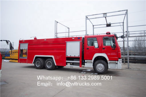 6x4 water tank fire truck