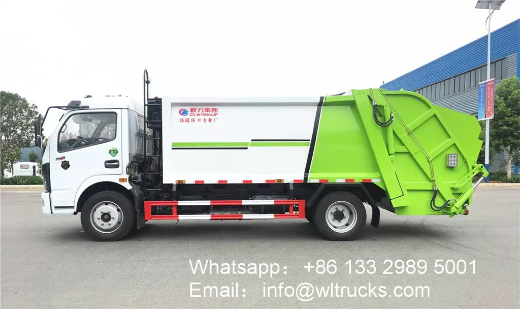 8m3 garbage compactor truck  left side Picture