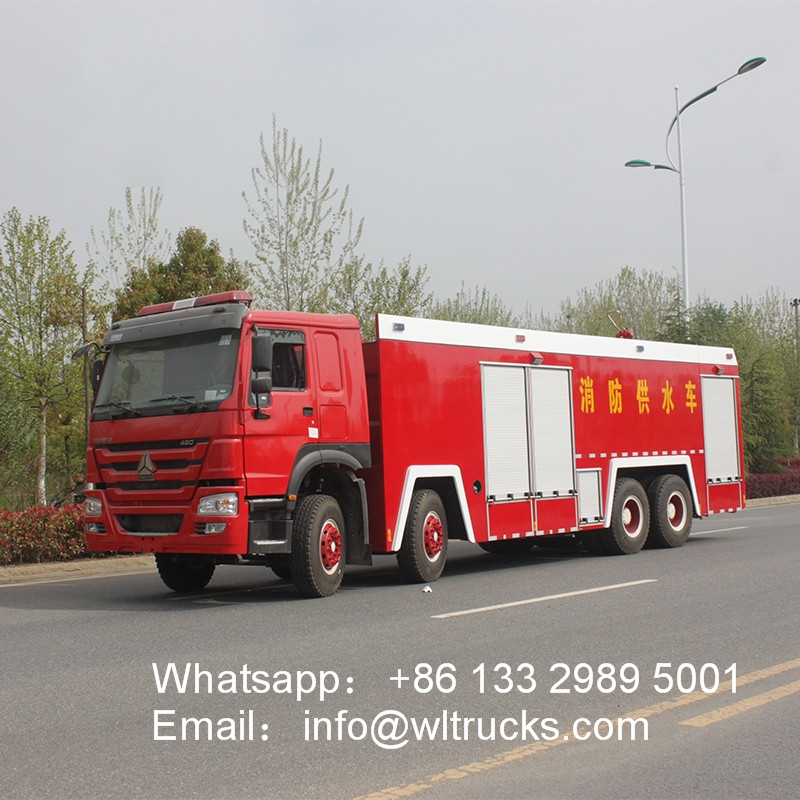 8x4 Sinotruk HOWO 25 ton water foam fire fighting truck