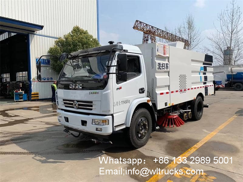 Dongfeng road washing and sweeping truck