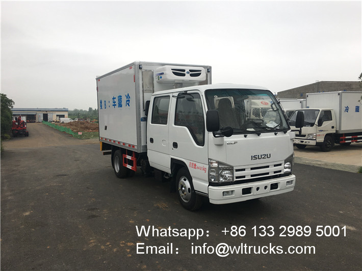 3 ton Double Row Isuzu refrigerator truck