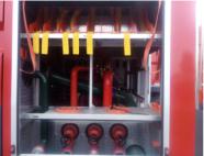 Dry powder fire truck pipeline system