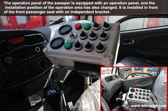 Eruo VI road Sweeper truck control panel