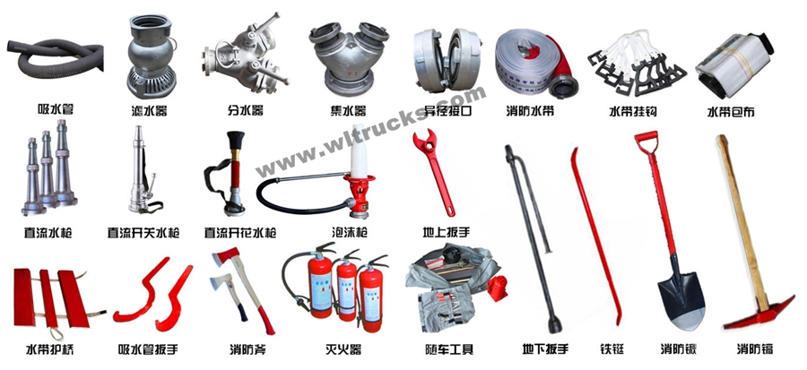 Fire truck equipment diagram