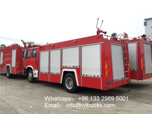 Foam fire truck