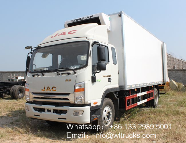 Front view of JAC Vista 6.8m refrigerated truck