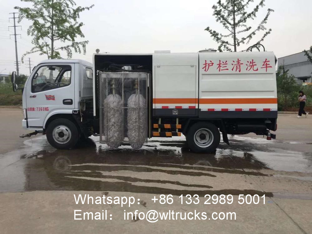 Dongfeng 4000L Road Sidework Guardrail Cleaning Truck