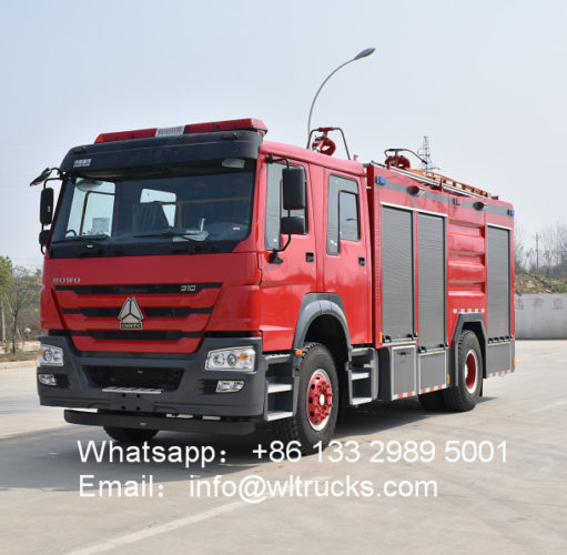 Sinotruk Howo 8 ton 10 ton water tank fire truck