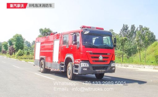 Howo 8000L Foam fire truck