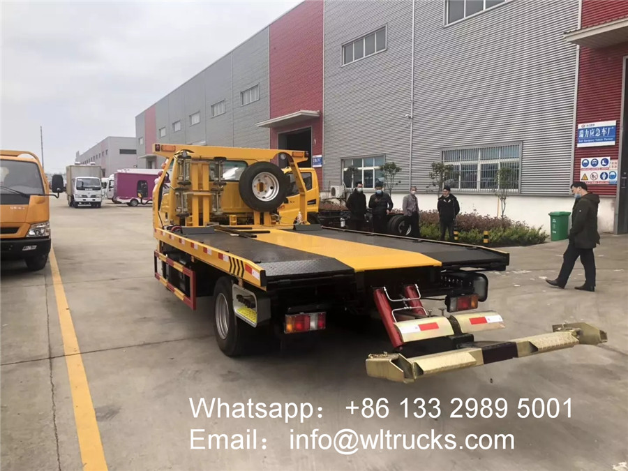 ISUZU 3 ton flat wrecker truck