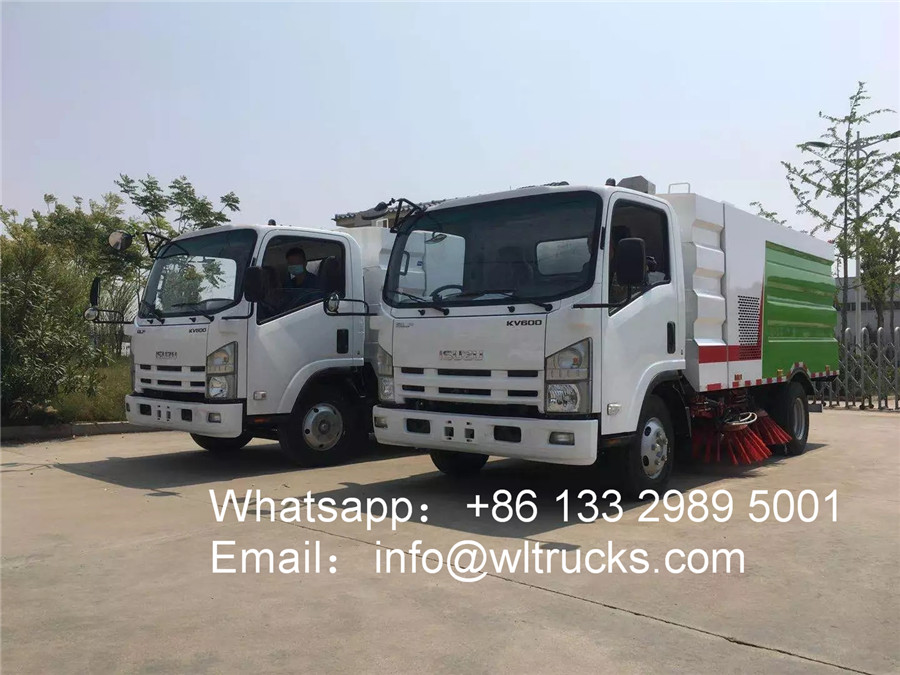 ISUZU KV600 5 ton road sweeper truck picture