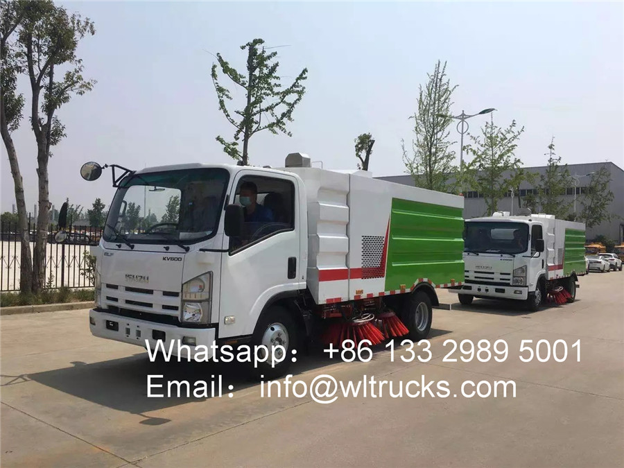 ISUZU KV600 5 ton road sweeper truck