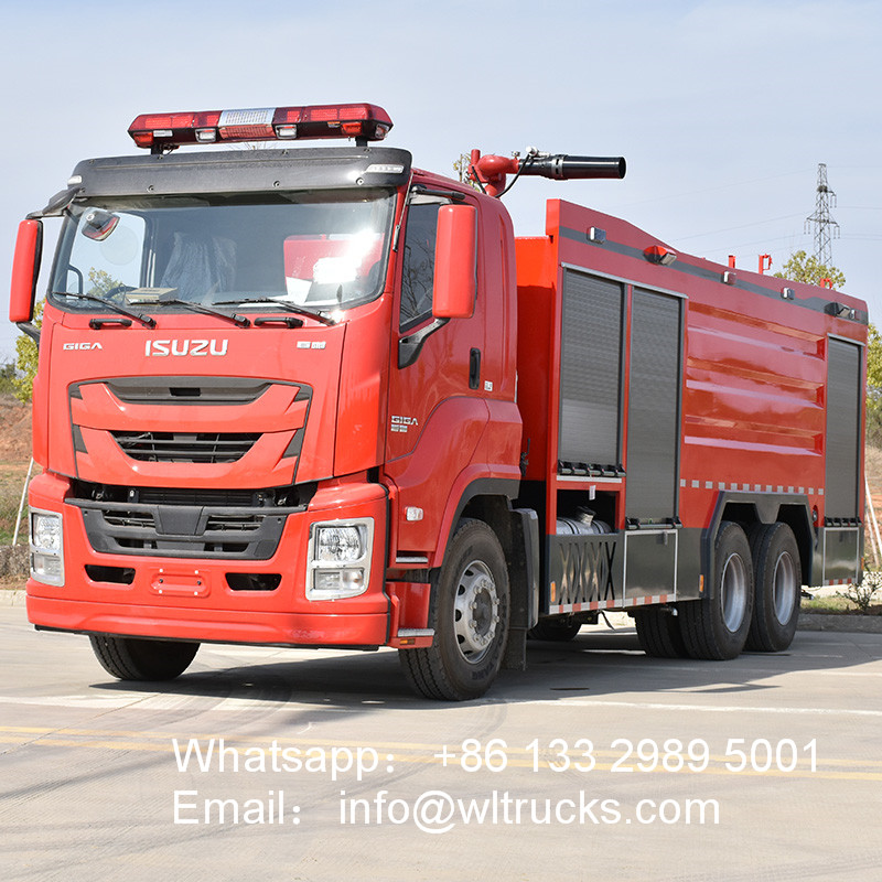 Japanese 6x4 ISUZU VC61 12ton water foam powder tank fire truck