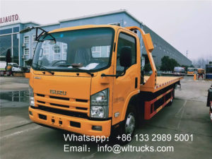 ISUZU elf 5 ton One Tow Two Flat Wrecker truck