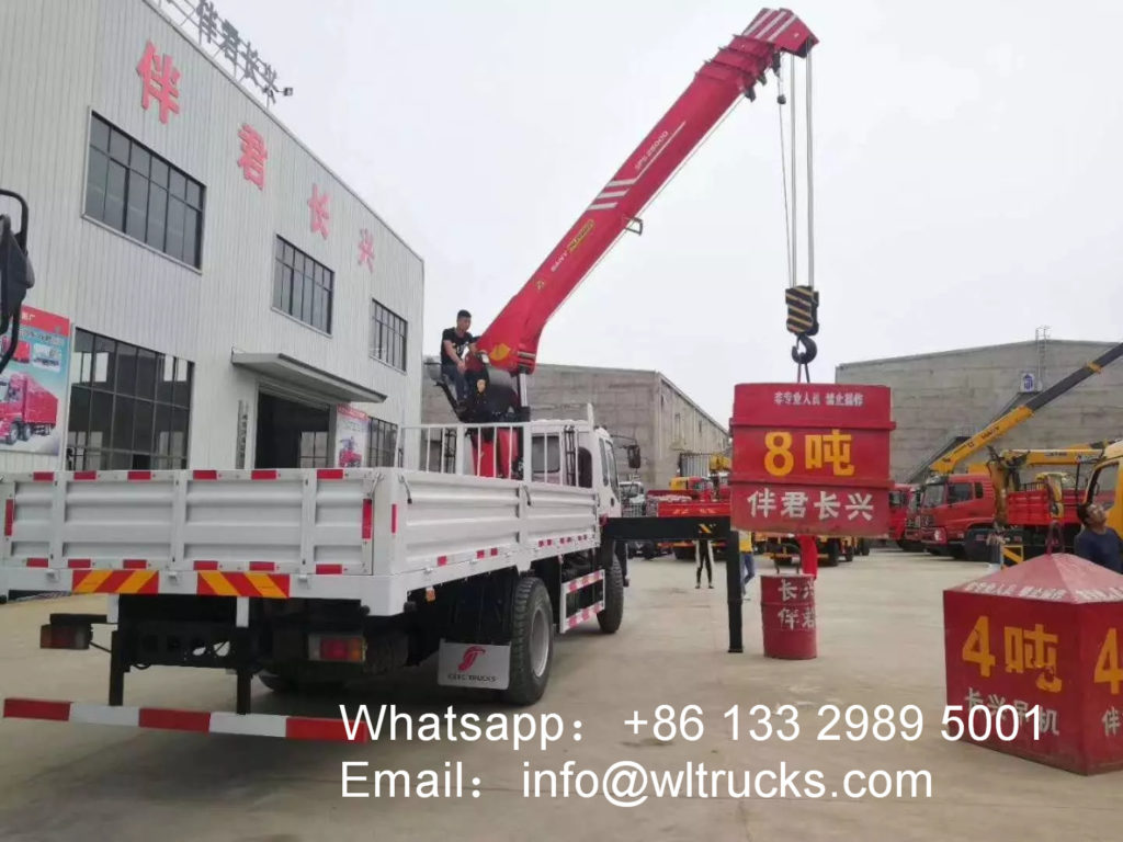 ISUZU ftr Sany Palfinger 10 ton Straight arm truck mounted crane
