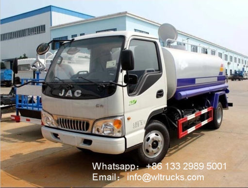 JAC 5m3 water tanker truck