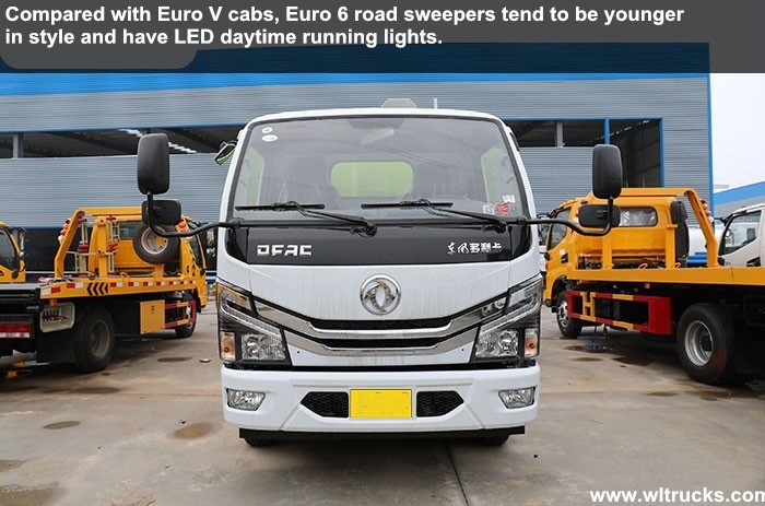 Overall appearance of Euro 6 Dongfeng 5 ton road sweeper