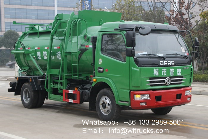 Picture of the right front side of the Shuoshui garbage transfer vehicle
