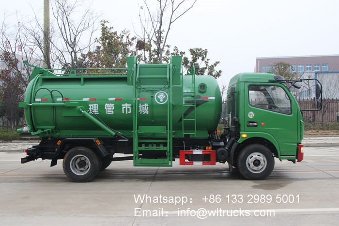 Picture of the right side of the Shuoshui garbage transfer truck