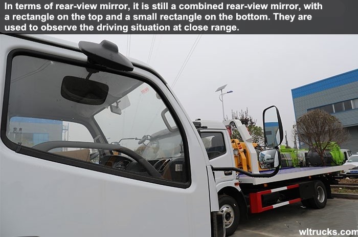Rearview mirror of Euro 6 Dongfeng 5 tons road sweeper