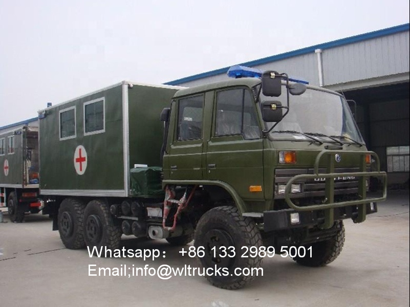 China Dongfeng 6x6 left/Right hand drive military ambulance