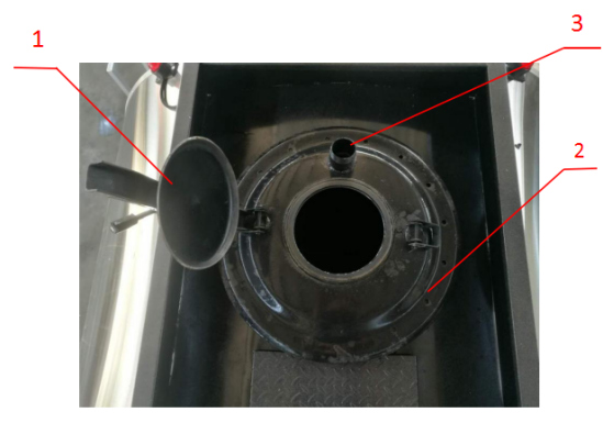 Schematic diagram of tank mouth of asphalt spray truck