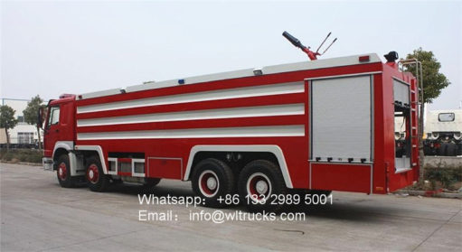 Sinotruk howo 25 ton 25000L rescue fire truck