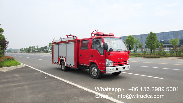 Technical Specification of ISUZU 2.5T Water Tank Fire Truck